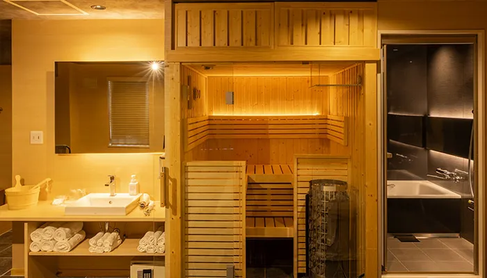 温冷浴やセルフロウリュウが楽しめるサウナ